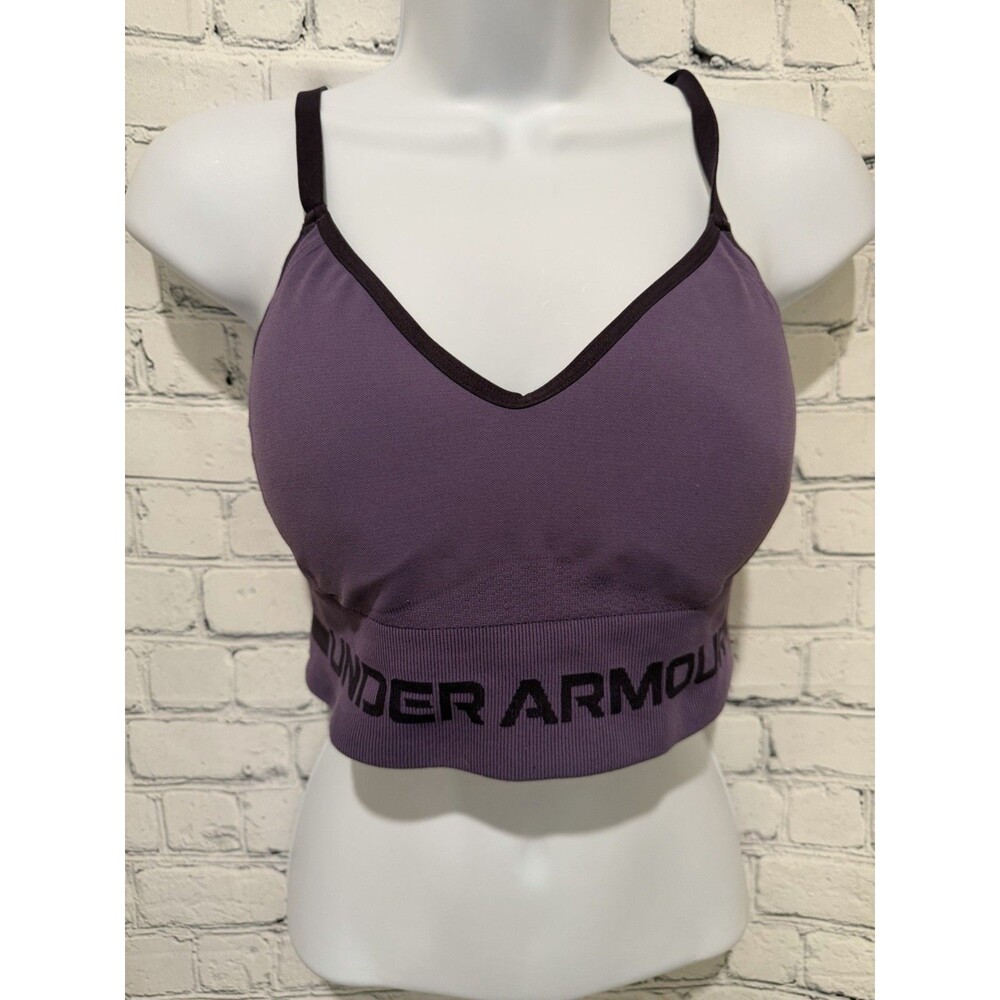 Under Armour Seamless Low Impact Long Sports Bra Retro Purple Medium
